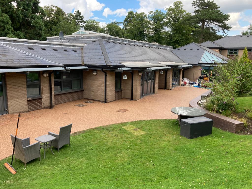 exterior resin flooring to commercial care home resin bound wolverhampton monarch commercial flooring